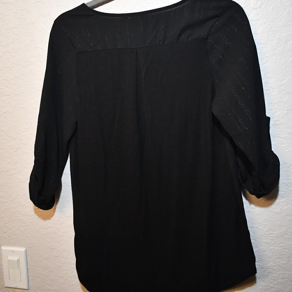 Janet Chung Black Metallic Blouse - Picture 2 of 6